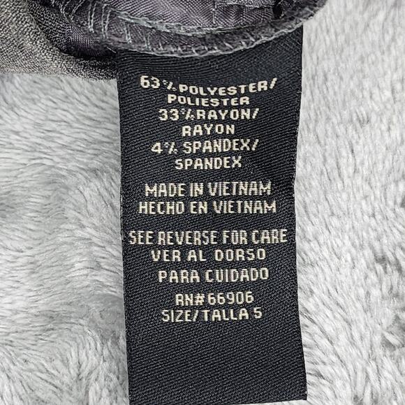 Vintage Star City Pants Womens 5 Juniors Gray Mid Rise Flare Leg Stretch Office - Picture 6 of 11